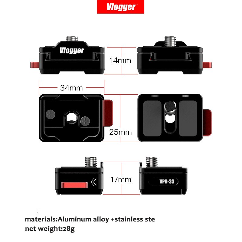 Quick Release Clamp Plate fast loading seat Monitor Bracket Stand Head Platform Mount Base Camera for DSLR Camera Mic monitor