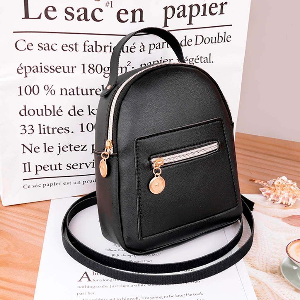 Transer petit sac à dos femmes Pu cuir école sac à bandoulière adolescent sac à dos étudiant sac voyage sac à dos femmes Mochilas Mujer #