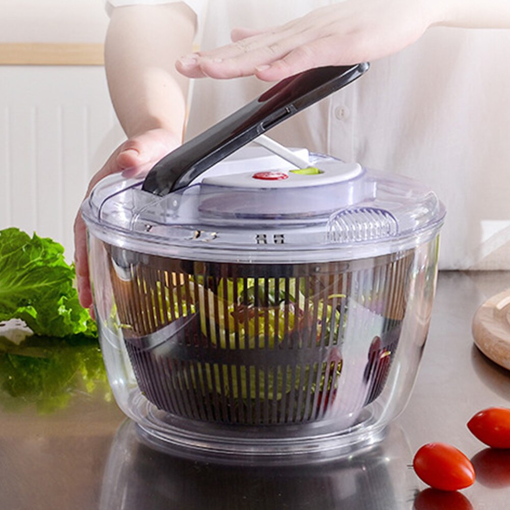 Vegetable Food Drying Household Drainer Fruit Dehydrator Multifunction Manual Salad Washer Spinner Drainer Lettuce Veg Herbs