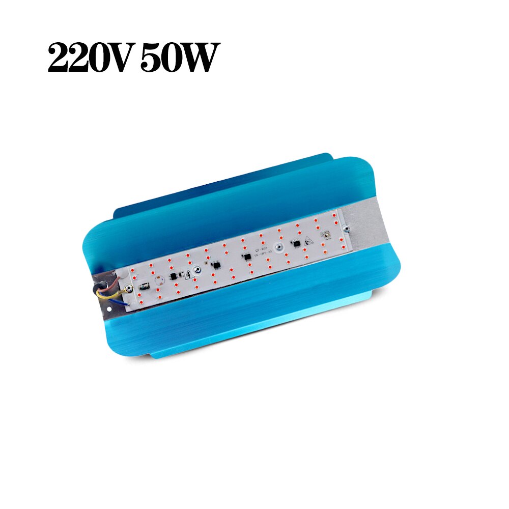 Borbede vokse lys 50w/100w 220v/110v fuldspektrum indendørs led plante vokse lys vandtæt oversvømmelseslys eu us stik: 68gl-50w 220v