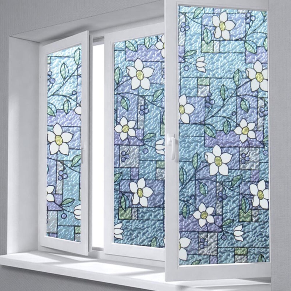 Fancy-fix Decorative Window Film Vinyl No Glue Frosted Privacy Film Static Cling 36" x 20"(92cm x 50cm)