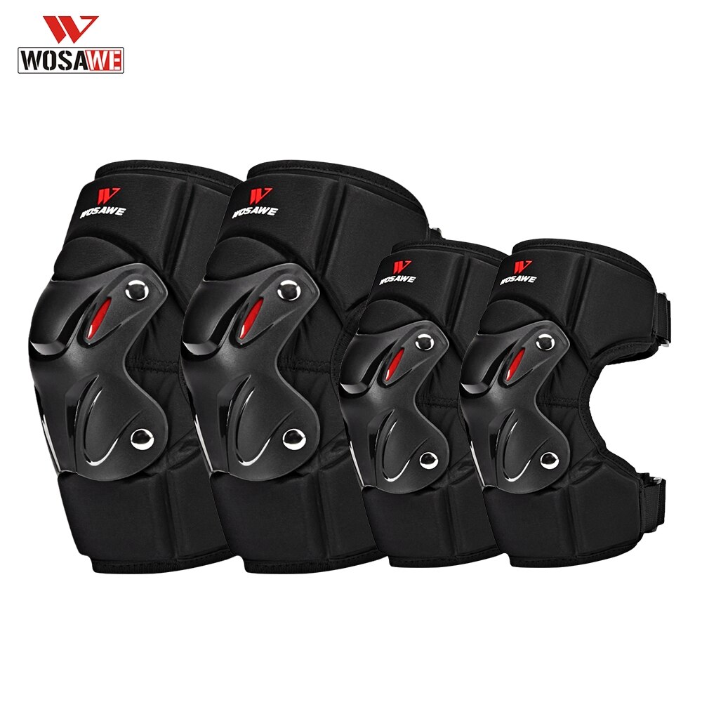 WOSAWE Motorcycle Knee Elbow Protector Suit Adjustable Straps Shockproof Comfortable Downhill Bicycle Racing Protective Gear