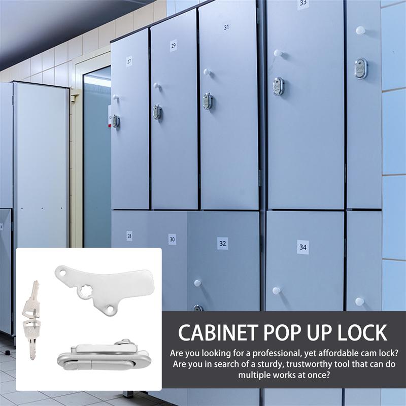 1pc Practical Durable Reusable Lock Flat Lock for Network Cabinet Electricity Box