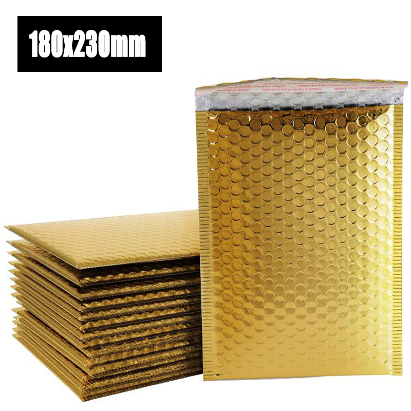 50 stks/partij Schuim Envelop Self Seal Mailers Gewatteerde Enveloppen Met Bubble Mailing Tas Pakketten Zwart Goud Zilver: lichtgroen