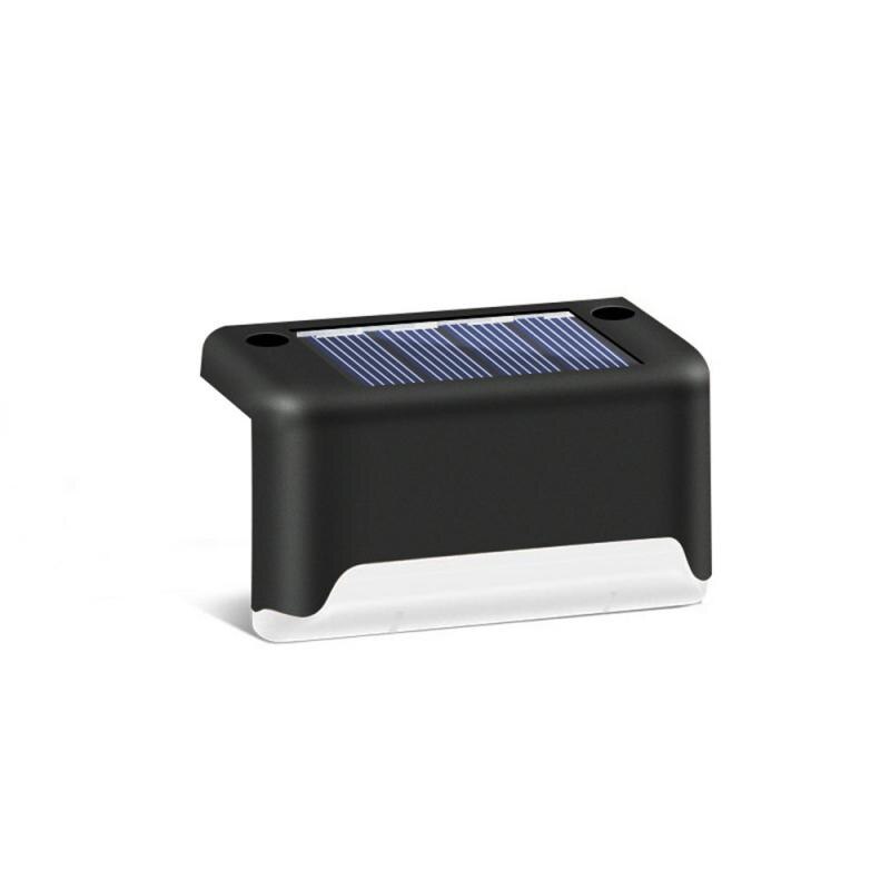 Luces Led solares de exterior de 8/4/1 Uds., luces de paso a prueba de agua, lámpara Solar de valla para Patio, escaleras, luz Solar de jardín: Black 1PC