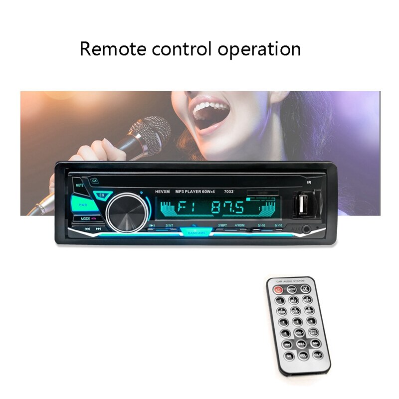 Bluetooth Car Stereo Radio, 7003 12V USB Input Receiver, Car MP3 Multimedia Player