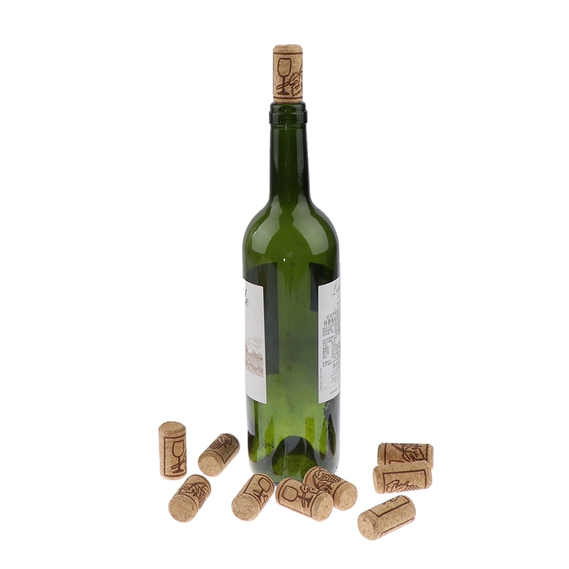 10 pièces/ensemble nouveaux bouchons de vin bouchons en bois droits bouchon de bouteille barre outils de cuisine