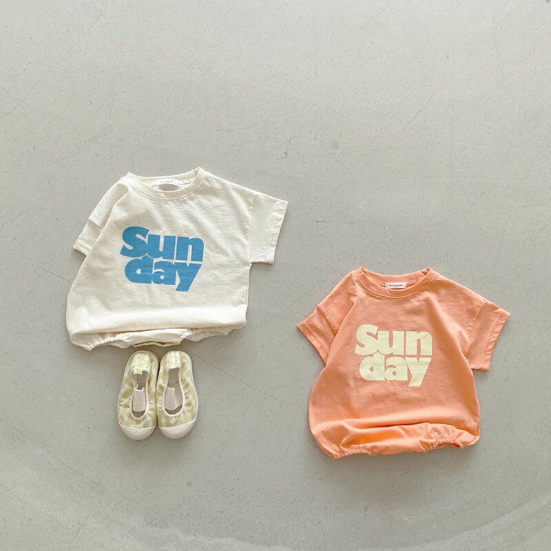 Koodykids 2022 Baby Boy Summer Rompers Soft Short Sleeve T Shirts Toddler Boy Girl Bodysuit Outfit Tees