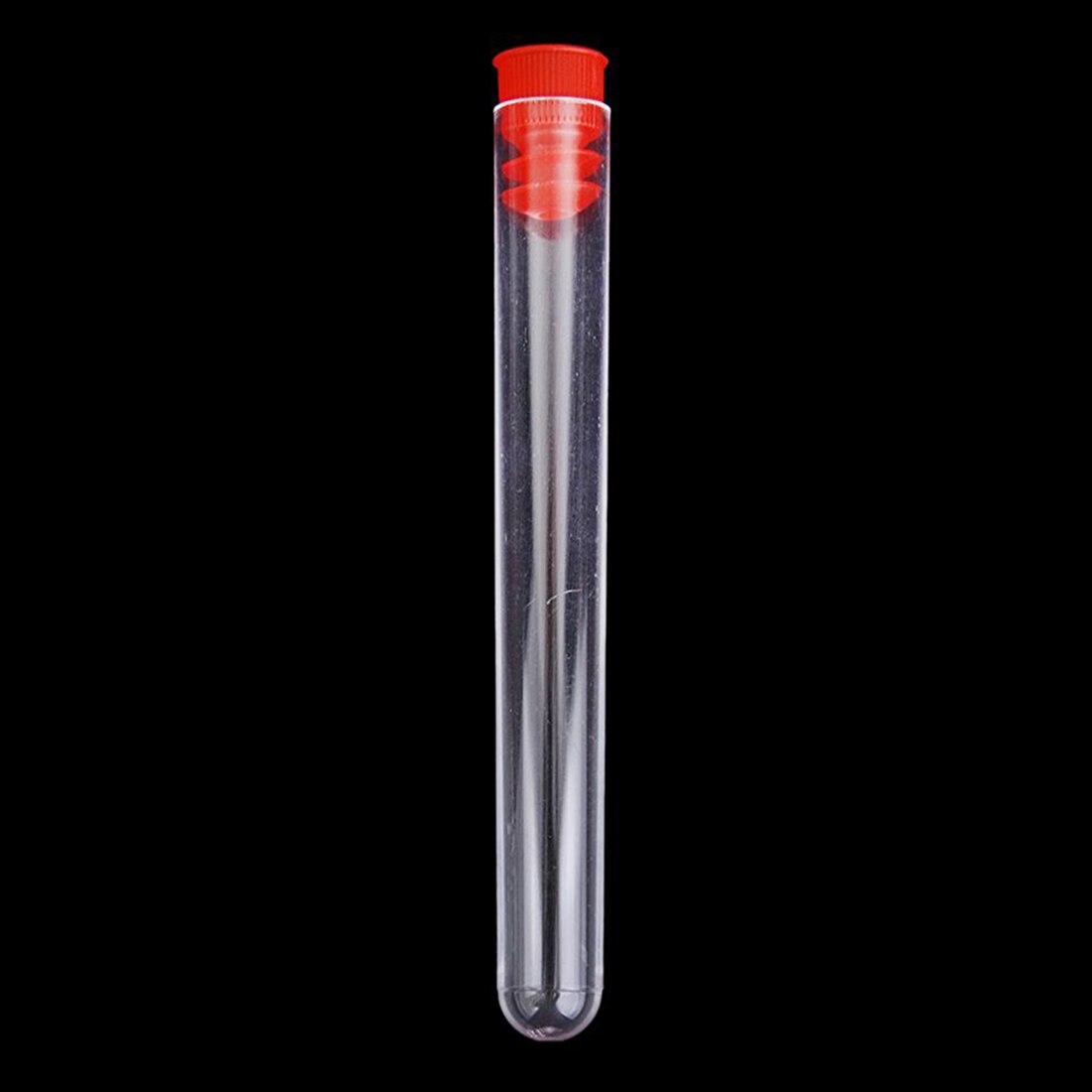 20 Pcs Non-Completed Plastic Test Tubes Lab Test Tool With Screw Cap Transparent, 12*100mm