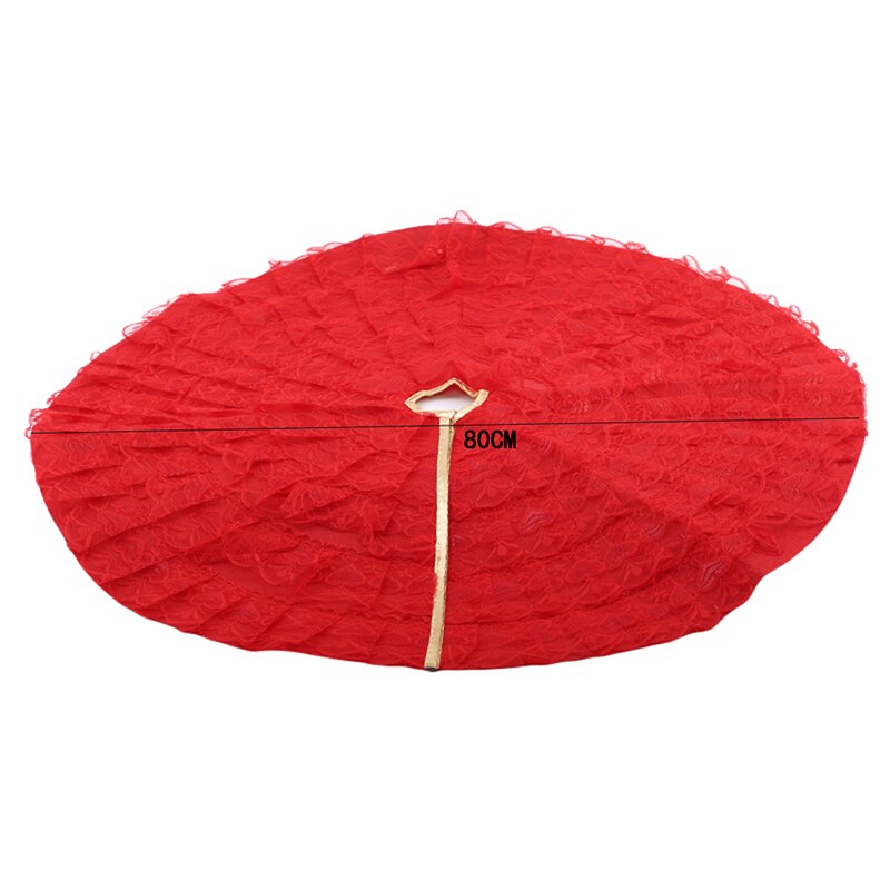 80cm julepynt stof blonder juletræsnederdel plisseret træskørt festlig festindretning