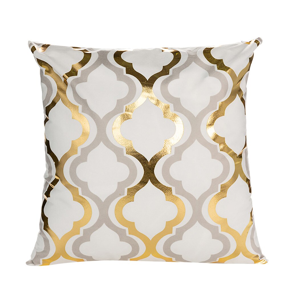 #l5 2019 polyester guld brev kudde soffa bil midje kudde kudde kamouflage absorbera svett kuddar faux: L