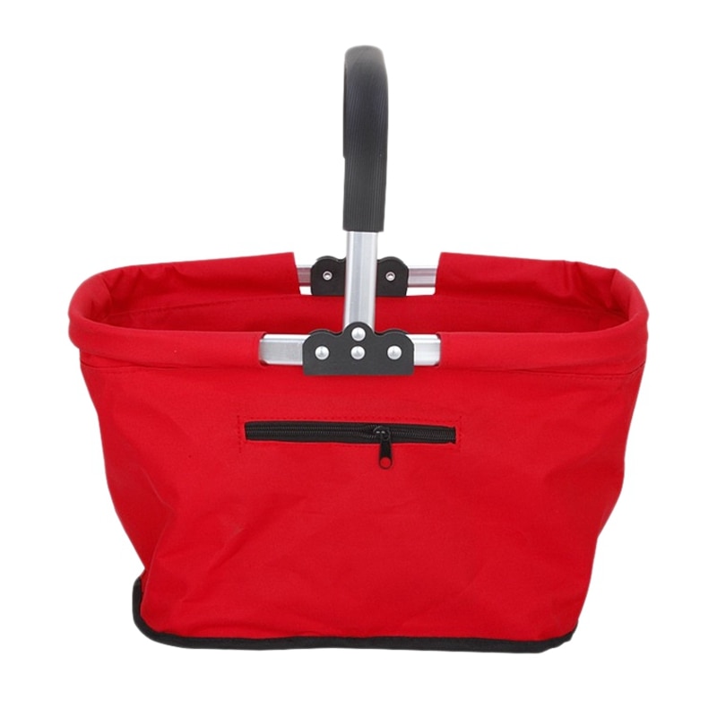 Shopping Basket Folding Portable Shopping Basket Storage Fruit Basket Picnic Basket: Default Title