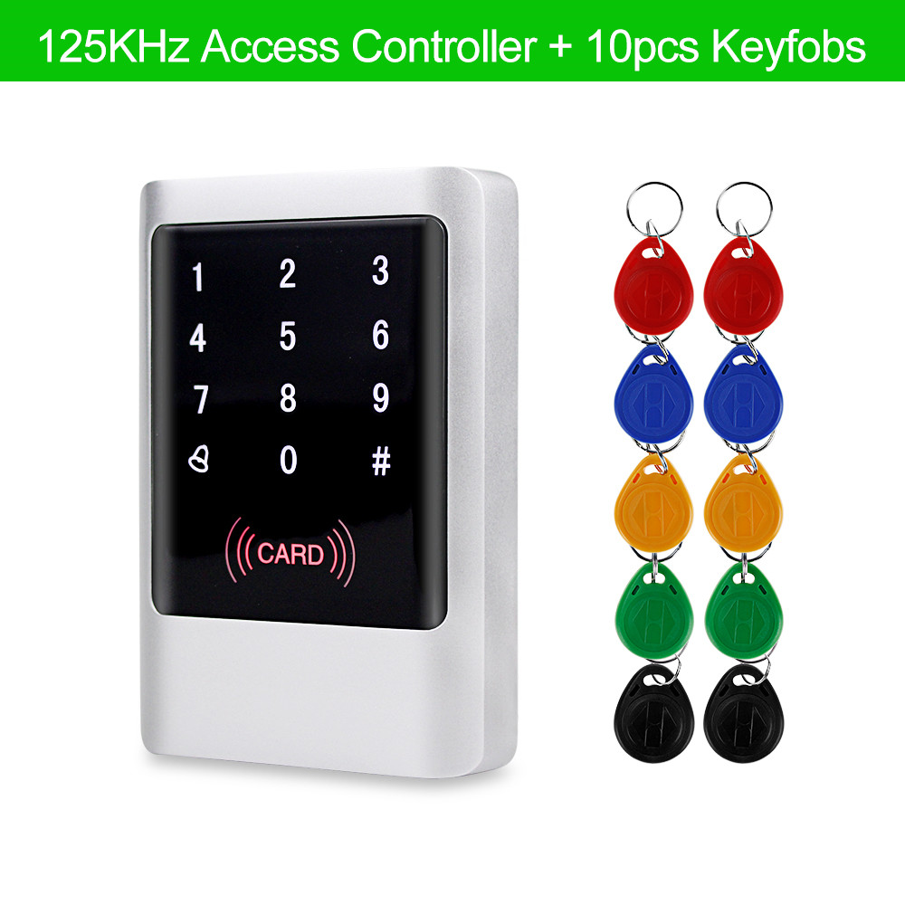 IP65 Wasserdichte RFID Keypad Access Control Board Kartenleser Standalone Access Controller System Kit 125KHz 13,56 MHz mit Schlüssel: 125KHz Keypad Keys