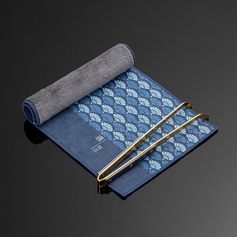 Paño de té de gamuza para el hogar, paño grueso de limpieza de mesa, accesorios de té de Kung Fu absorbente fuerte, de algodón