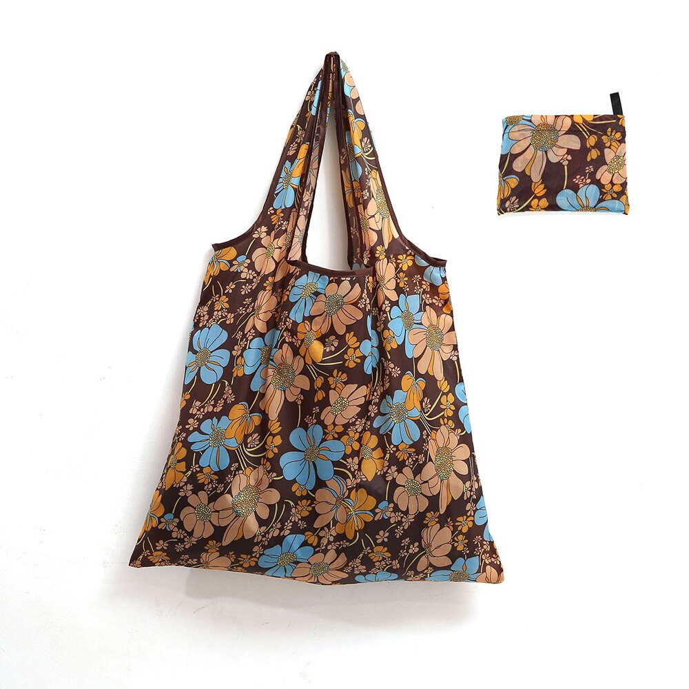 Reusable Eco-Friendly Grocery Foldable Shopping Bags Women Large Size Premium Slight Duty Folding Tote Bag With Handle: L