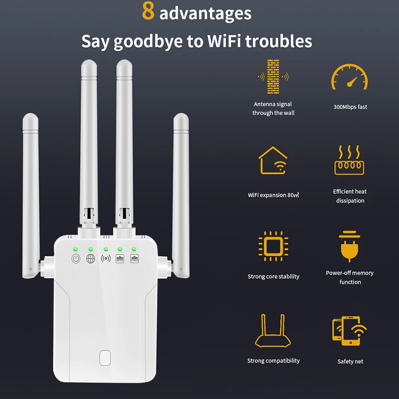 Draadloze Wifi Repeater Wifi Range Extender 300Mbps Signaal Versterker 802.11N/B/G Booster Repetidor Wi Fi Reapeter voor Thuis