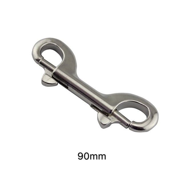 Dive Durable Stainless Steel Double Ended Clip Hook Bolt Snap Scuba Diving Buckle Diving Kayak Paddle Leash Accessories: 90mm