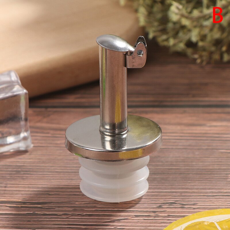 Stainless Steel Cap Wine Pourer Champagne Oil Red Wine Pourers Flask Beer Bottle Stopper Plug Party Wine Cabinet Bar Tools: B