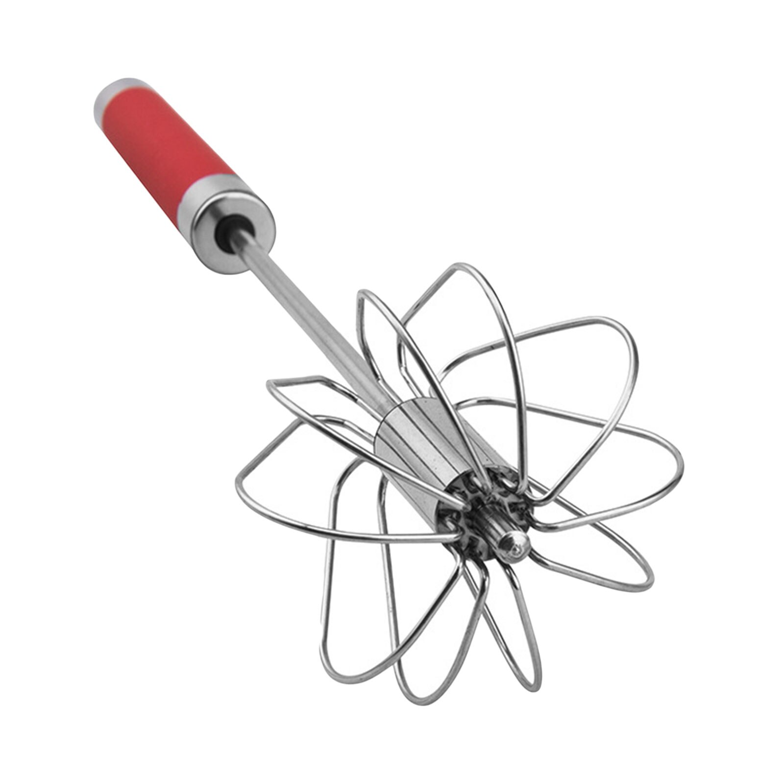 Egg Beater Semi-automatic Push Manual Rotation Food Grade Stainless Steel Kitchen Auxiliary Tool