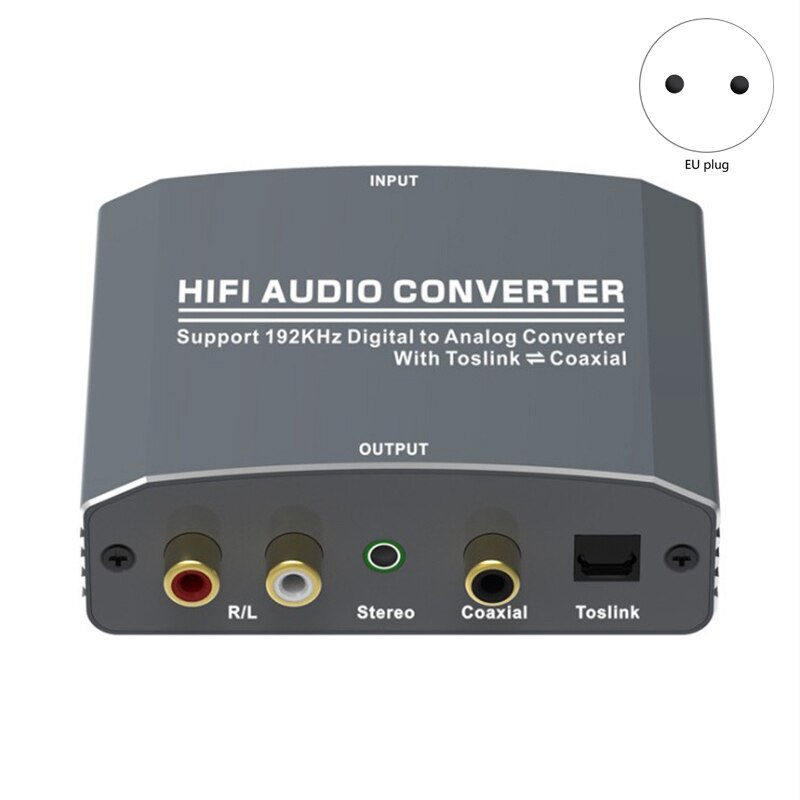 Audio digital to Analog Audio Converter 192KHz Audio Decoder HiFi Digital Optical Coaxial Converter