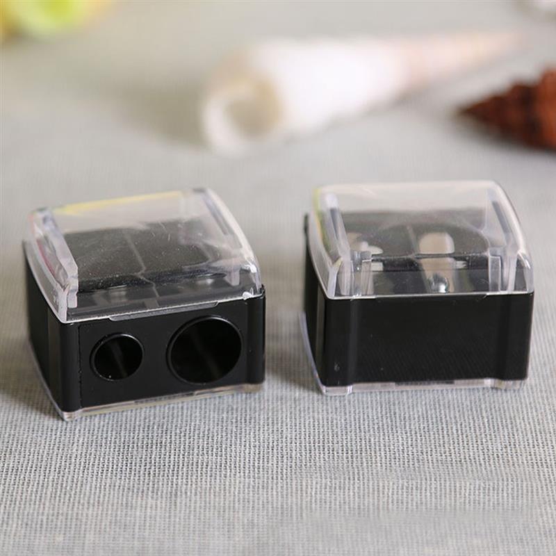 Cosmetic Pencil Sharpener Portable Eyebrow Eyeliner Sharpening Tool with 2 holes Women Cosmetic Tool