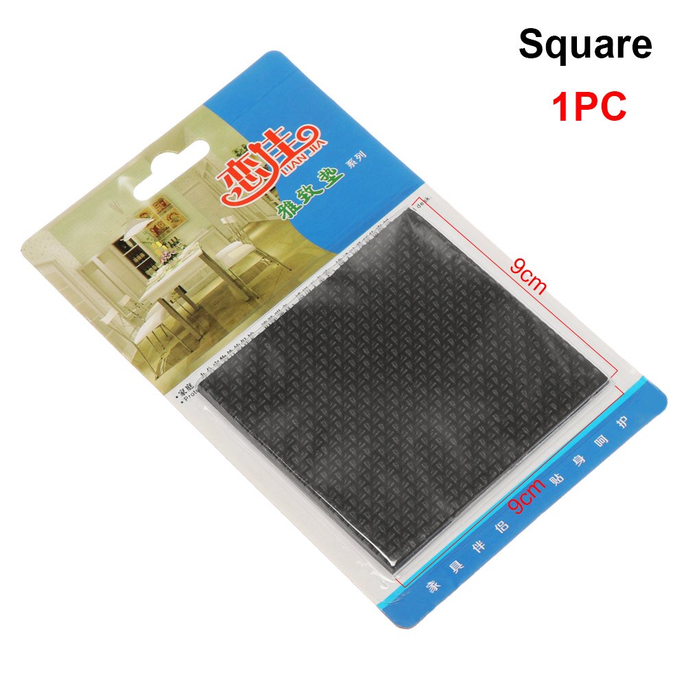 1 vel geometrische vorm zachte verdikking meubelpootbeschermers zelfklevend anti-geluid antislipmat vloerbeschermer stoelbevestigingen: 4