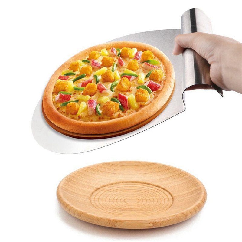 Pizza Transfer Bakken Tools Roestvrij Staal Overdracht Cake Tray Bewegende Plaat Brood Pizza Mes Schop Bakvormen Pastry Schraper