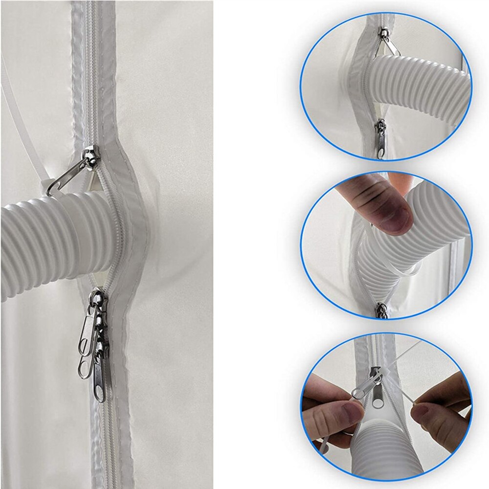 Zipper Screen Air Plug Door Extension Curtain Window Sealing Alternative 210 X 90 Cm Home & Living Mosquito Net Magnetic
