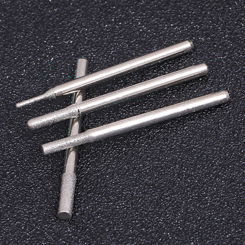 30PCS 3.0mm Mini Drill Bits Diamond Burs Grinding Wheel Abrasive Shank Wood Stone Engraving for Dremel Power Tools Accessories