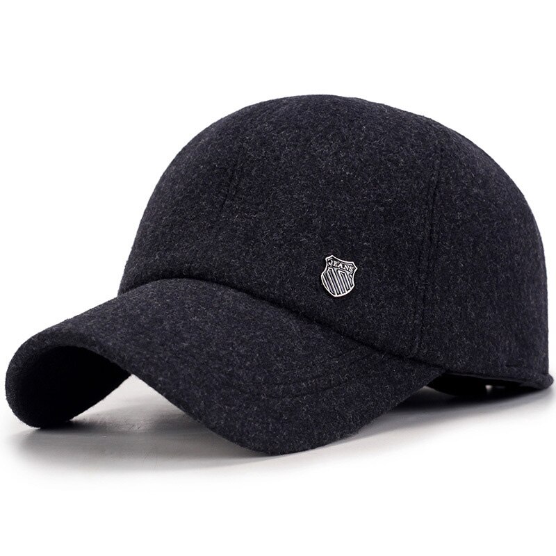 Winter Cold-proof Men Baseball Cap Wild Earmuffs Caps Outdoor Travel Keep Warm Hat Windproof Cold Sport Hats TG0105: Gray