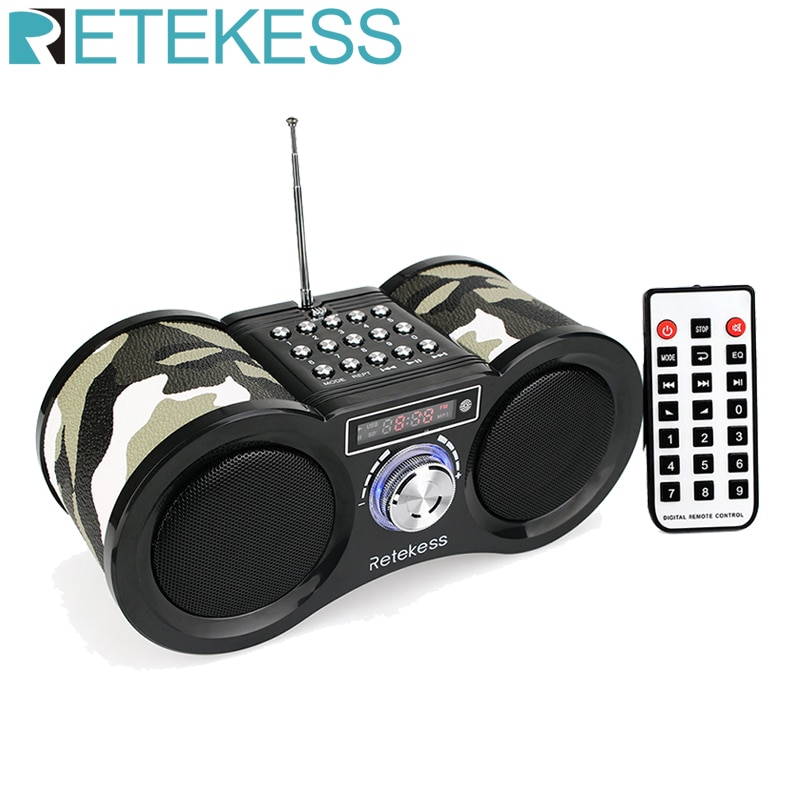 Retekess V113 FM Radio Stereo Digital Radio Empfänger Lautsprecher USB Disk TF Karte MP3 Musik Spieler Tarnung + Fernbedienung