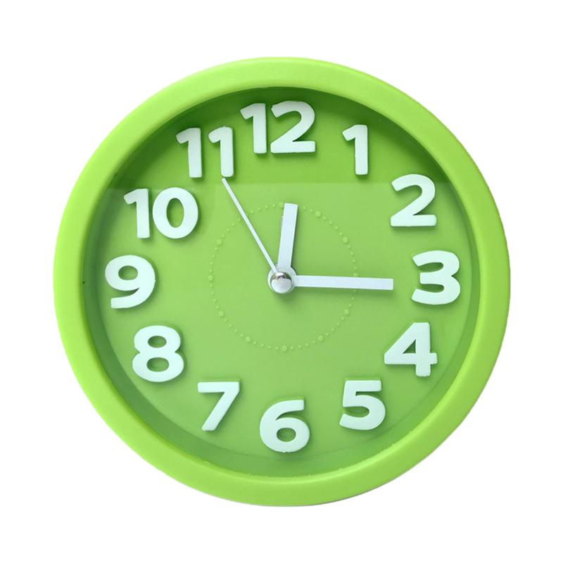 Desktop Clock Mini Bedside Clock Digital Clock Table Mute Clock Plastic Clock: Green