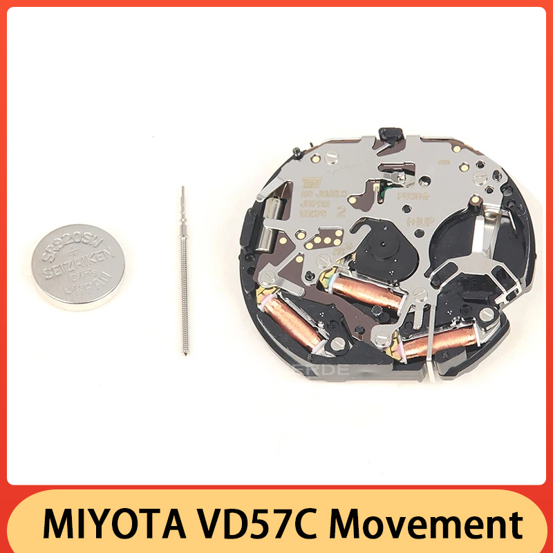 Original Japan TMI VD57 Movement VD57C Quartz Movement 6 Hands 6/9/12 Small Seconds Watch Movement Accessories