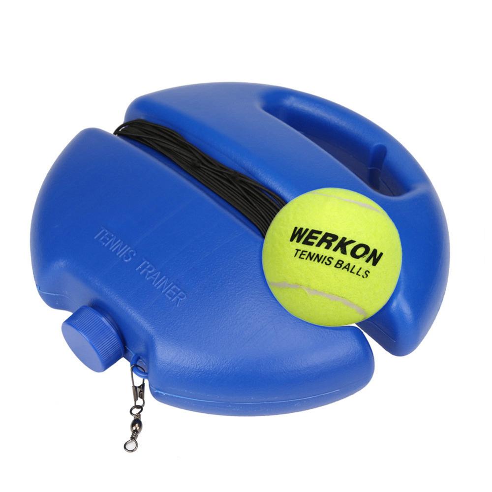 Tennisbenodigdheden tennis trainingshulpmiddelen baltrainer zelfstudie basisbord speler oefengereedschap benodigdheden met elastische touwbasis: Blauw