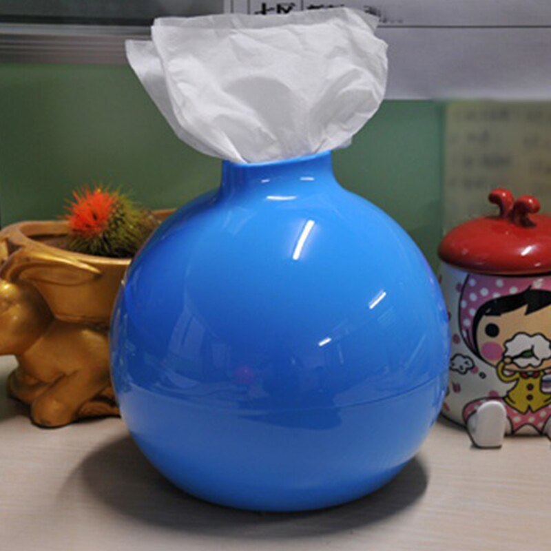 Plastic Round Tissue Box Toilet Paper Pot Holder Tissue Case Box Storage Organizer Bathroom Accessories