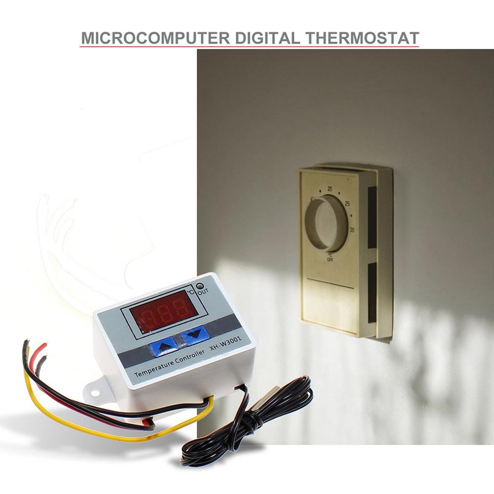 Xh -w3002 mikrocomputer digital termostat temperaturkontrol switch temperatur controller digital display