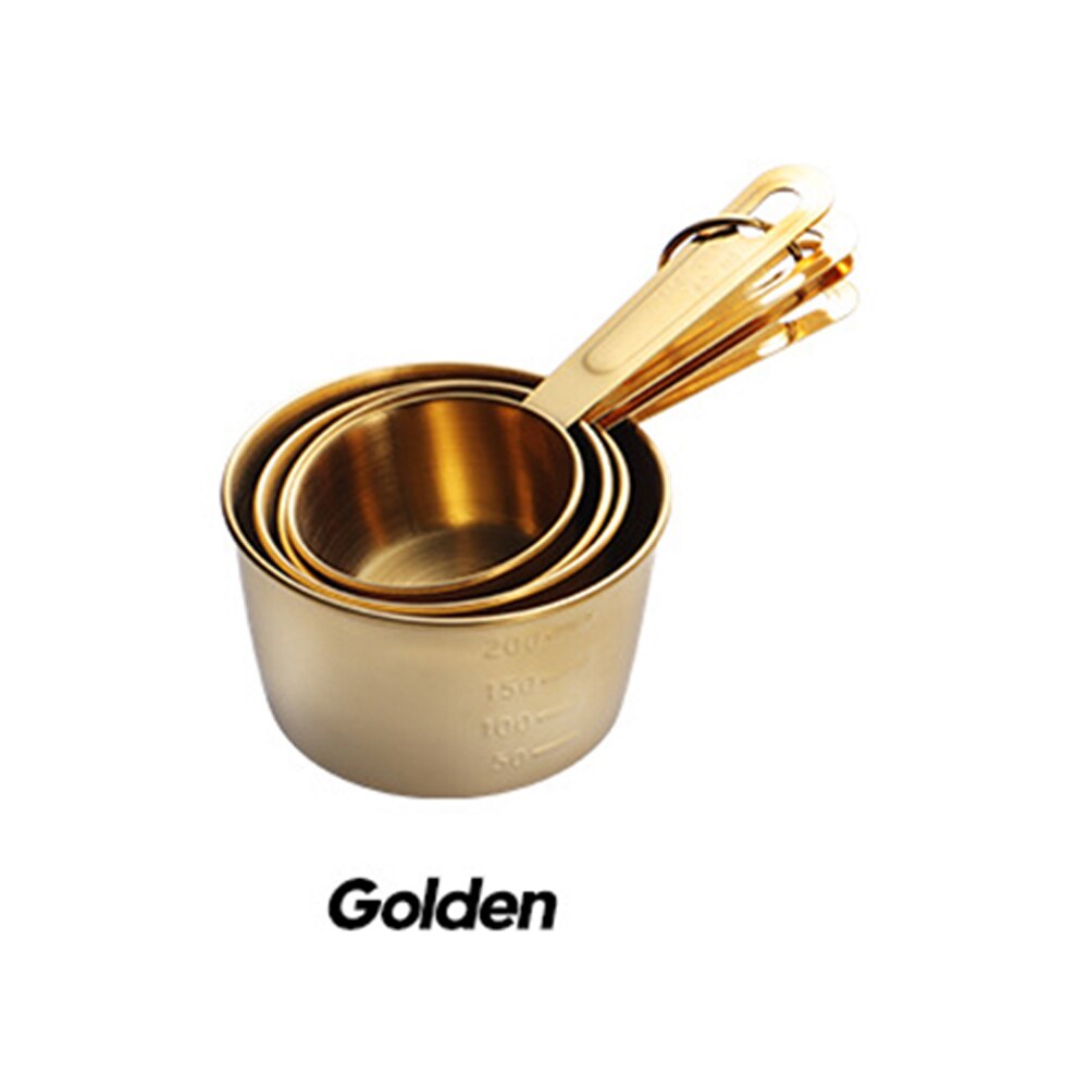 Full Stainless Steel Measuring Cup Spoon Kitchen Baking Cooking Tool Set US Standard Notation Kitchen Tools