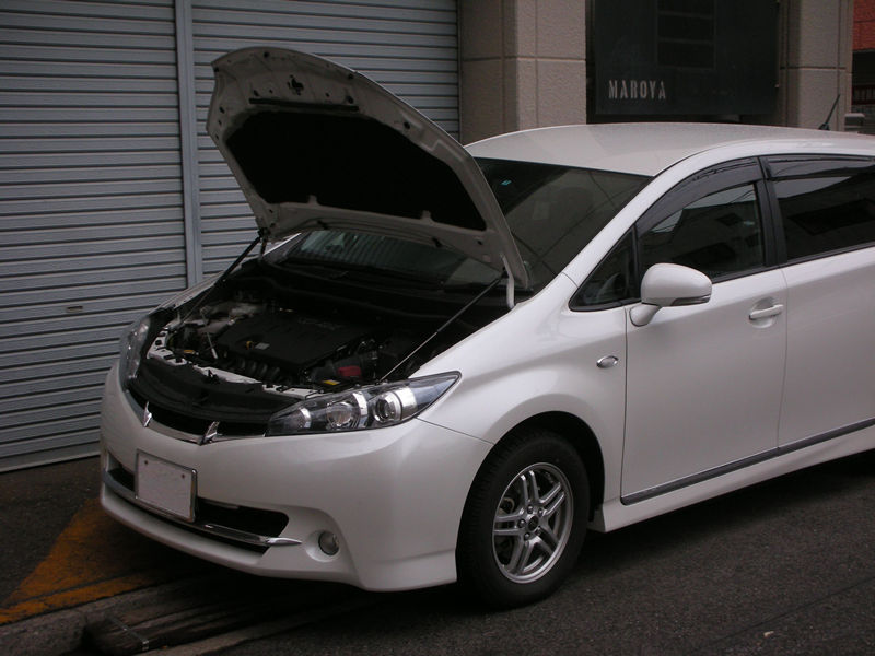 for Toyota WISH ZGE20W Mini Van Front Hood Bonnet Gas Struts Lift Support Shock Damper Carbon Fiber