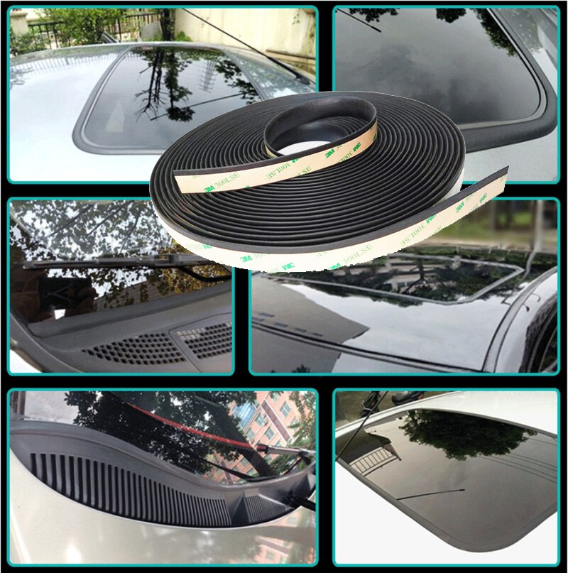 1Meter Car Window Sealant Rubber Sticker Sunroof Triangular Window Sealed Strip Seal Trim For Auto Vehicle Front Rear Windshield