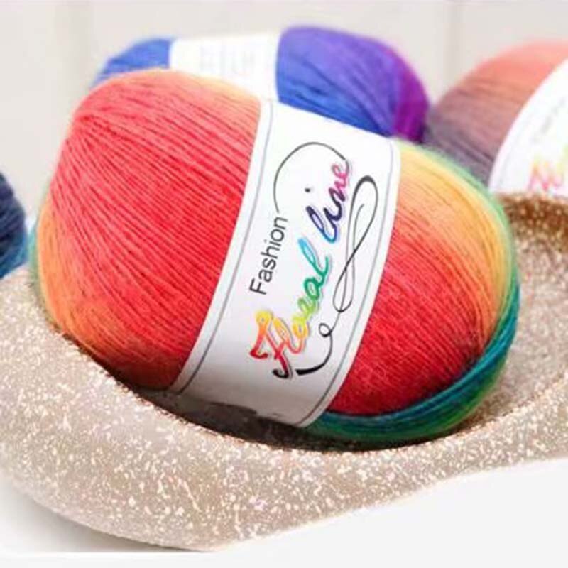 100 g/stk afrikaanse kant stof garen diy linten voor ambachten fancy wol garen hand breien