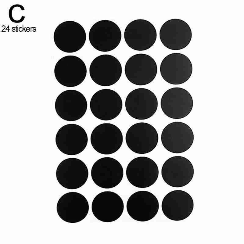 Uitwisbare Schoolbord Stickers Craft Keuken Pot Opslag 5Cm Label Doos Zwart X 3.5Cm Sticker Zwarte Schoolbord Board Spice h8W8: 24 stickers