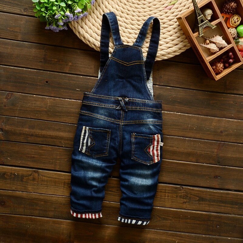 Lente en herfst Baby jongens denim Overalls, rompertjes kinderen, kinderkleding