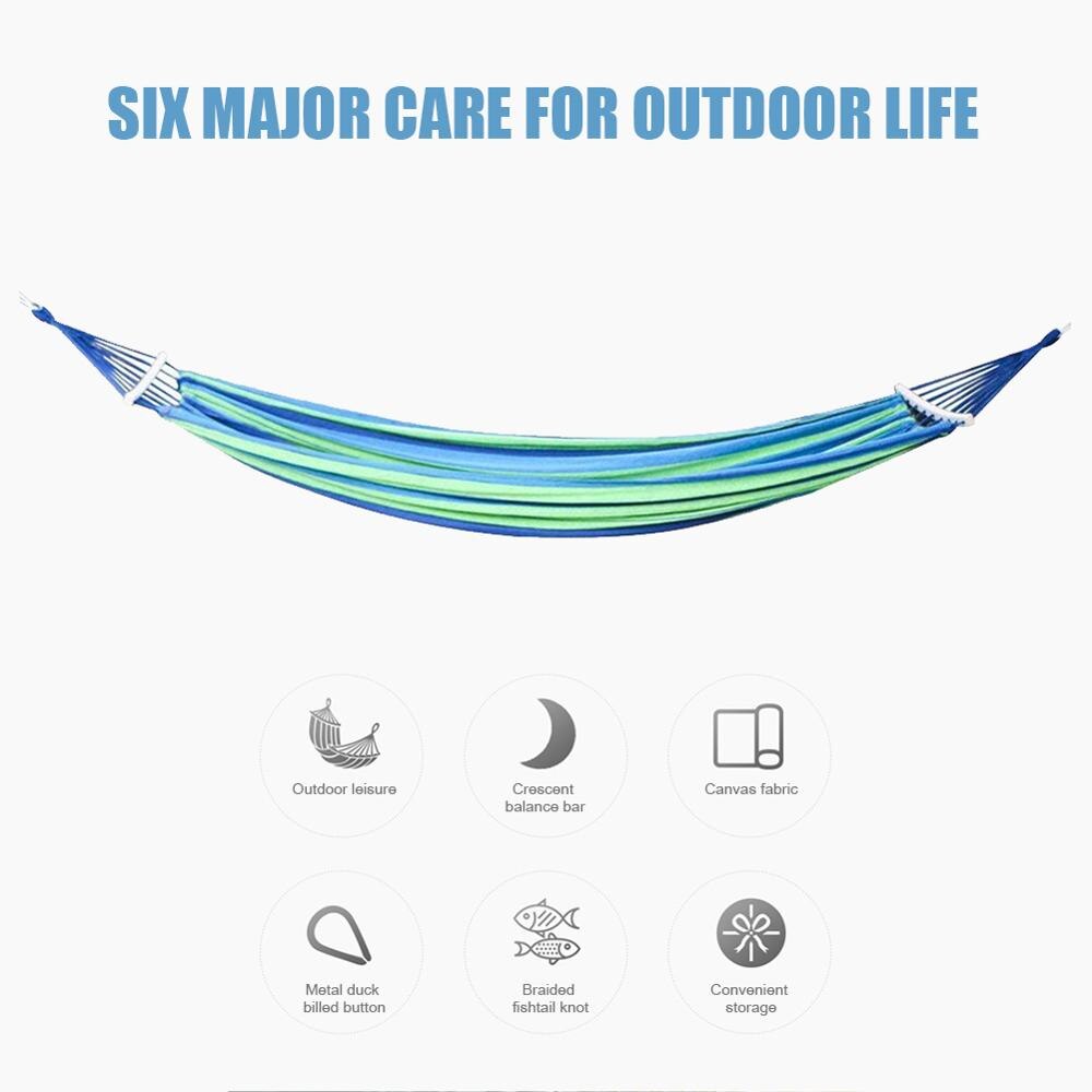 Camping Pure Double Hammocks Outdoor Backyard Canvas Sleeping Swing Beds for Home Garden Laying Accessories