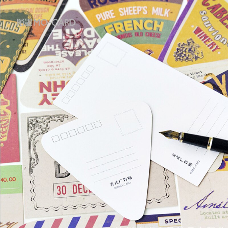 5 paquetes/lote postal de Estilo Vintage americano para publicidad Escritura Creativa postales de al por mayor