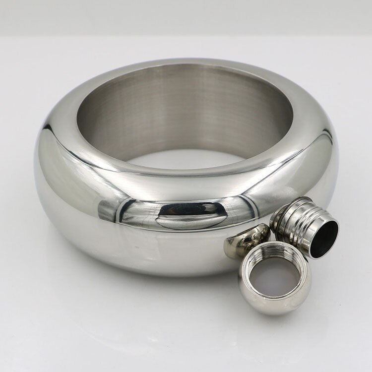 3,5 unzen Armreif Armbinde Flachmann Edelstahl Alkohol Metall Whiskey Wodka Flachmann Tasche Container Getränk: rostfrei Stahl
