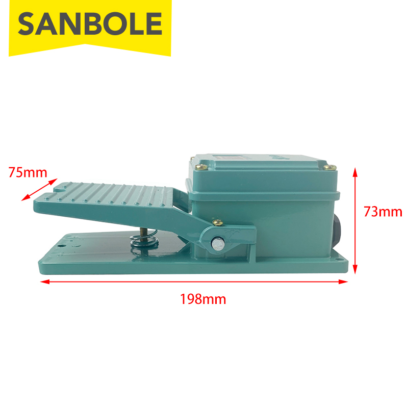 Foot Pedal Switch TFS-402 LT3 Silver Contact 1NO 1NC Sping Reset Momentary With Aluminum Case 15A 250V