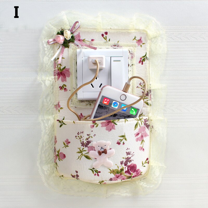 Lace Fabric Switch Protective Cover on-off Switch Outlet Wall Sticker European Light Switch Cover Decoration with Storage Bag: Switch cover8