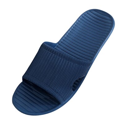 Lecopike Gestreepte Slippers Voor Mannen Platte Bad Zwemmen Slippers Sandalen Indoor En Outdoor Schoenen Mannelijke Schoenen Baden Slipper A20: Blauw / 42