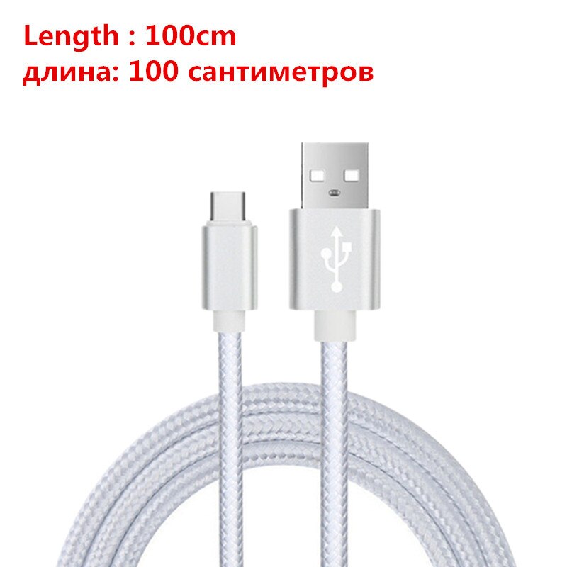 Type c-oplaadkabel en reislader voor de eu voor samsung  a9 star note 9 8 huawei nova 3 p20 pro, nokia 6.1 plus, oneplus 2, 2, 5t 6 5 3t 3: 100 cm witte kabels