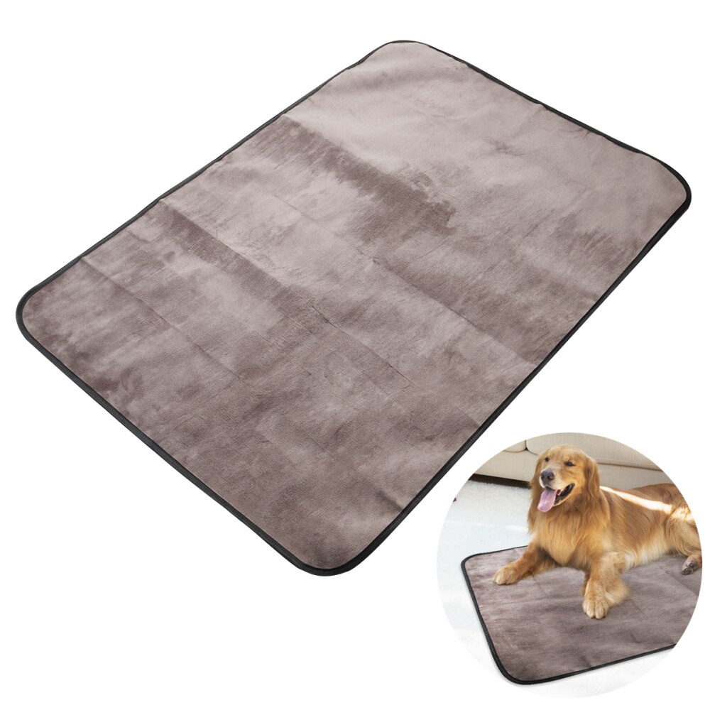 UEETEK Multifunctional Waterproof Pet Blanket 100*70CM Microplush Collapsible Pets Plush Mat Outdoor for Dog Puppy Cat Kitt (Bla